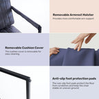 Upholstered Accent Chair with Sturdy Rust-Resistant Metal Framel Arm Chair Outdoor and Indoor Use Reading Chair