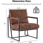 Upholstered Accent Chair with Sturdy Rust-Resistant Metal Framel Arm Chair Outdoor and Indoor Use Reading Chair