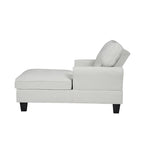 Chaise Lounge Indoor Sleeper Sofa Bed Chair Upholstered Lounge Chair for Bedroom Living Room with Rivets Beige