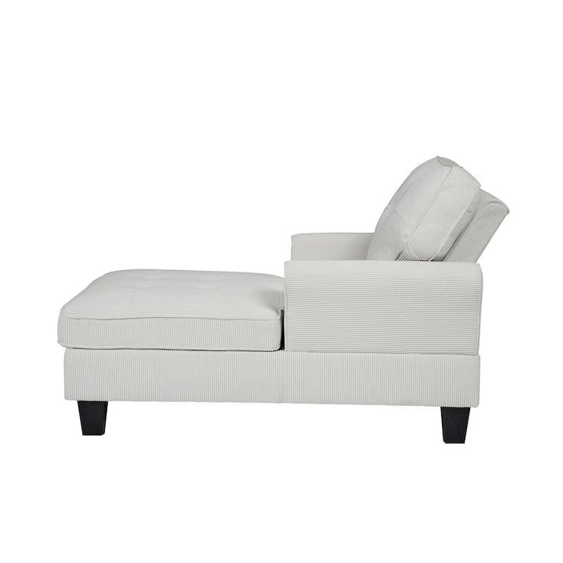 Chaise Lounge Indoor Sleeper Sofa Bed Chair Upholstered Lounge Chair for Bedroom Living Room with Rivets Beige