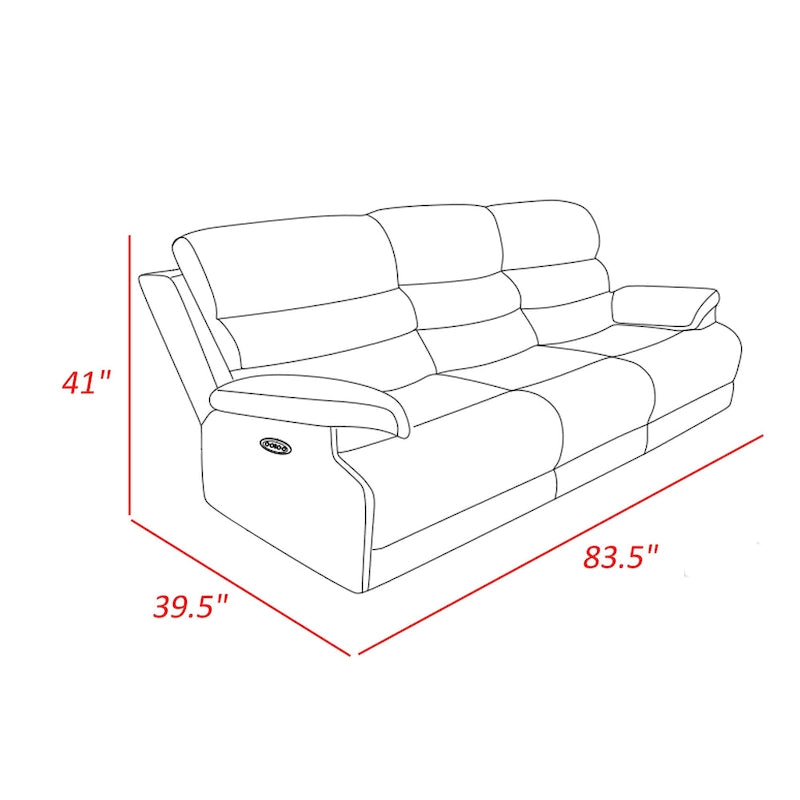 Leena 84 Inch Manual Double Recliner Sofa, Gray Chenille, Solid Wood