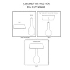 18 Inch Side End Table, Decorative Fluted Base, Square Top, Antique Brass Finish
