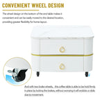 Harper&Bright Designs 2-in-1 Square Nesting Coffee Table with Wheels