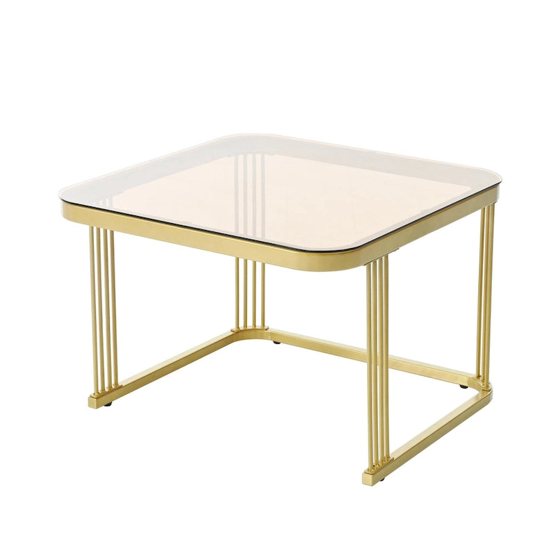 Harper&Bright Designs 2-in-1 Square Nesting Coffee Table with Wheels