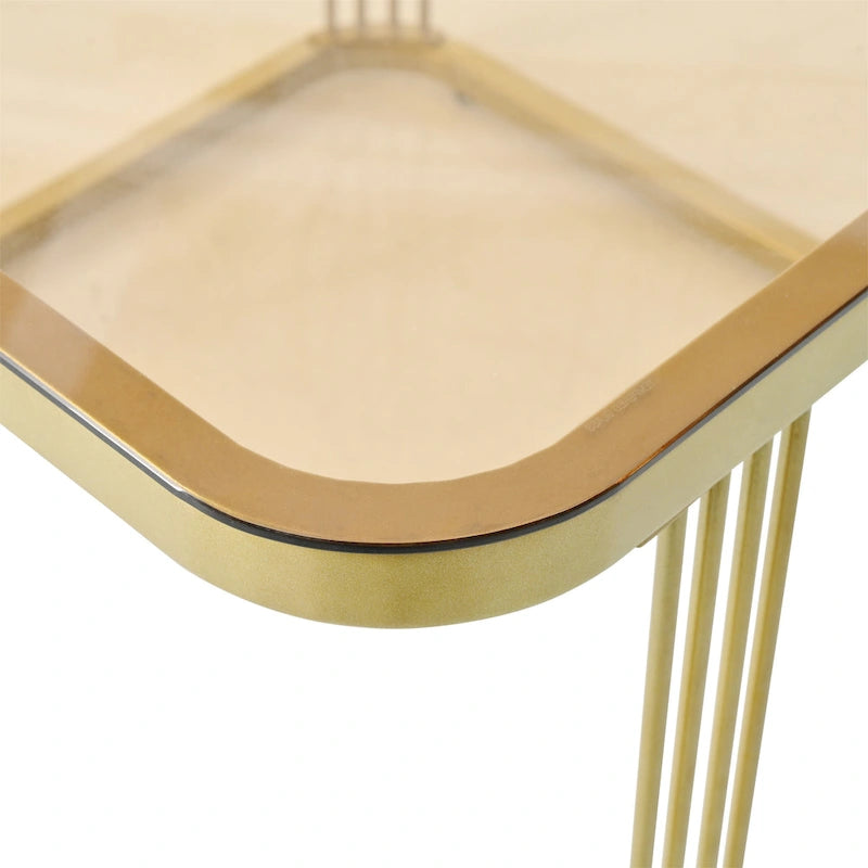 Harper&Bright Designs 2-in-1 Square Nesting Coffee Table with Wheels