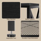 Industrial TV Stand TV Console for Televisions Bedroom with Open Storage Shelves