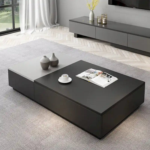 51.18 Lift Top Coffee Table with Hidden Storage Compartment and 2 Drawers