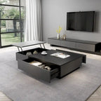 51.18 Lift Top Coffee Table with Hidden Storage Compartment and 2 Drawers