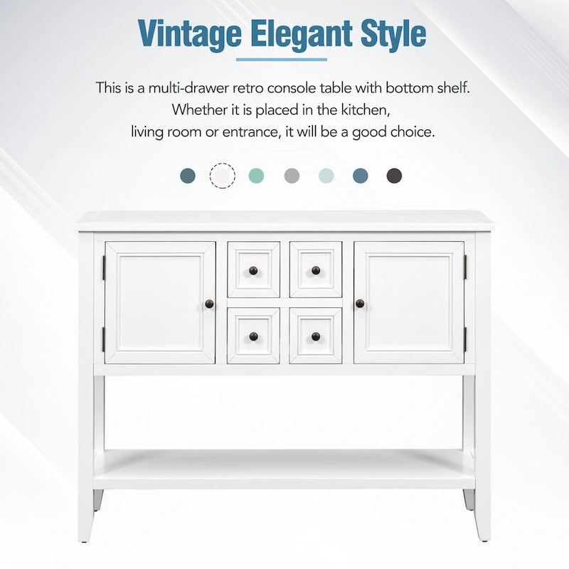 Buffet Sideboard Console Table with Bottom Shelf