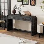 Nestfair Unique Retro Silhouette Console Table with Two Drawers