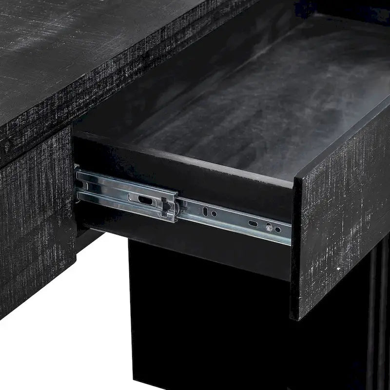 Nestfair Unique Retro Silhouette Console Table with Two Drawers
