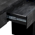 Nestfair Unique Retro Silhouette Console Table with Two Drawers