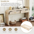Nestfair Unique Retro Silhouette Console Table with Two Drawers