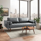 Monica 70 Faux Leather Square Arm Sofa