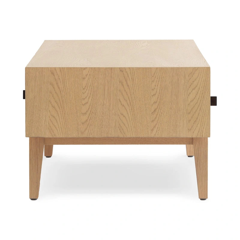 Studio London Lucas Storage Oak Wood Coffee Table for Living Room
