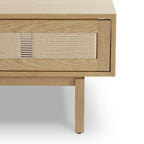 Studio London Lucas Storage Oak Wood Coffee Table for Living Room
