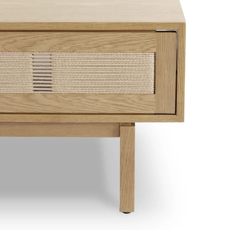 Studio London Lucas Storage Oak Wood Coffee Table for Living Room