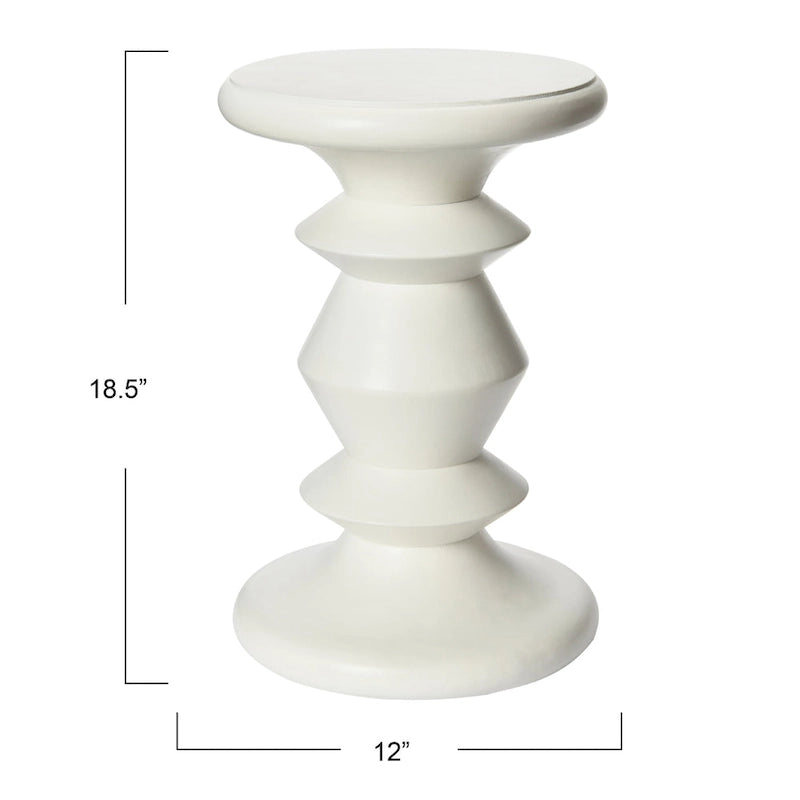 Berns Mid Century Modern Solid Wood End Table or Stool