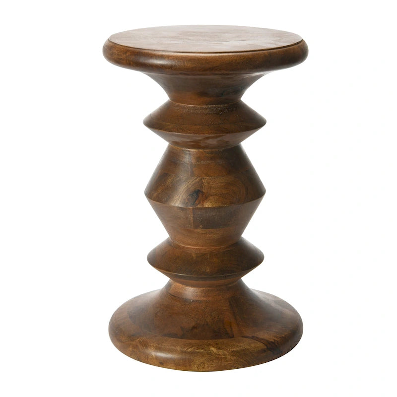 Berns Mid Century Modern Solid Wood End Table or Stool