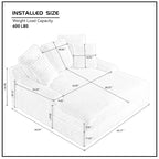 Modern Double Sleeper Sofa BedComfortable Cloud Couch Daybed Soft Fluffy Corduroy Upholstery