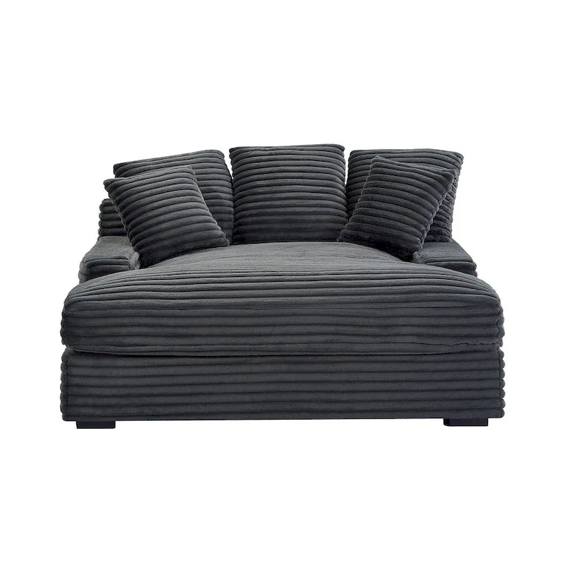 Modern Double Sleeper Sofa BedComfortable Cloud Couch Daybed Soft Fluffy Corduroy Upholstery