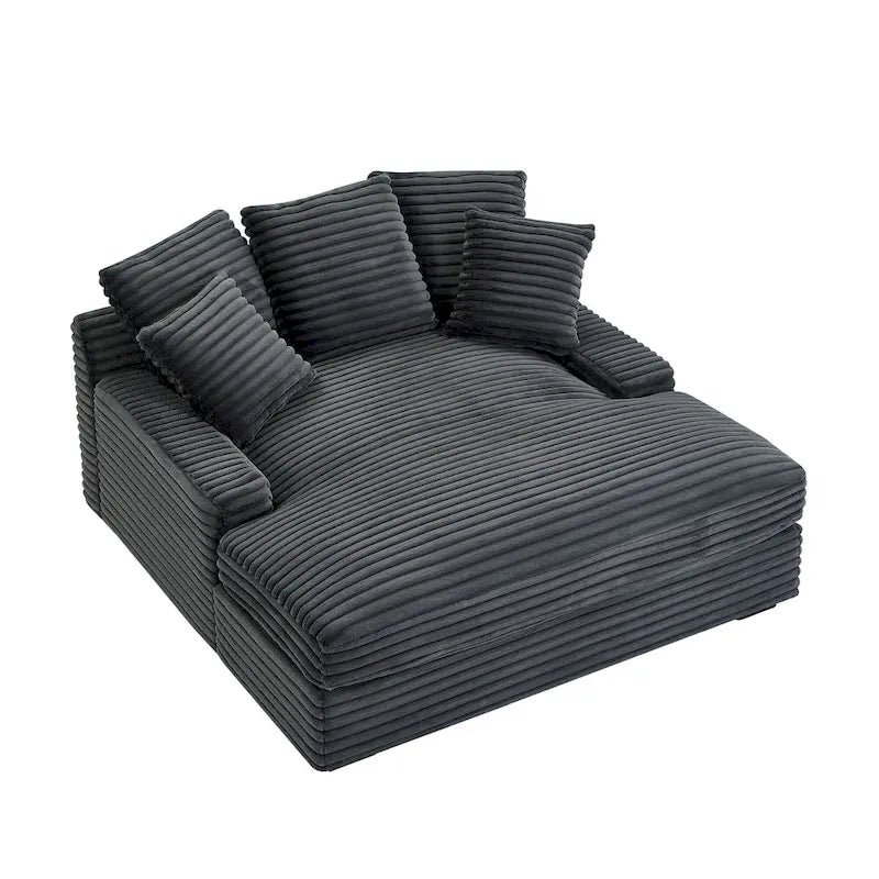 Modern Double Sleeper Sofa BedComfortable Cloud Couch Daybed Soft Fluffy Corduroy Upholstery