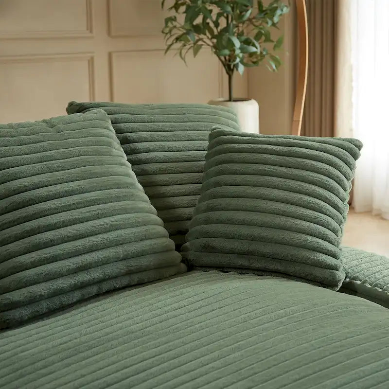 Modern Double Sleeper Sofa BedComfortable Cloud Couch Daybed Soft Fluffy Corduroy Upholstery