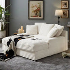 Modern Double Sleeper Sofa BedComfortable Cloud Couch Daybed Soft Fluffy Corduroy Upholstery