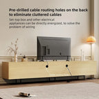 Stylish mid-century modern TV stand for up to 80 TVs. Ample storage for media devices, cable management. easy assembly.