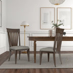 Roundhill Furniture Grant Nailhead Trim Dining Chairs, Set of 2, Beige
