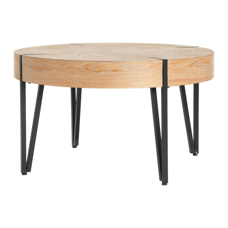 Round Reclaimed Wood Coffee Table - 31.5x31.5x18