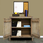 32W 2-door Ash Grey Mango Wood Accent Cabinet