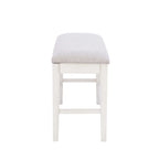 Mckee White Upholstered Storage Counter Dining Bench
