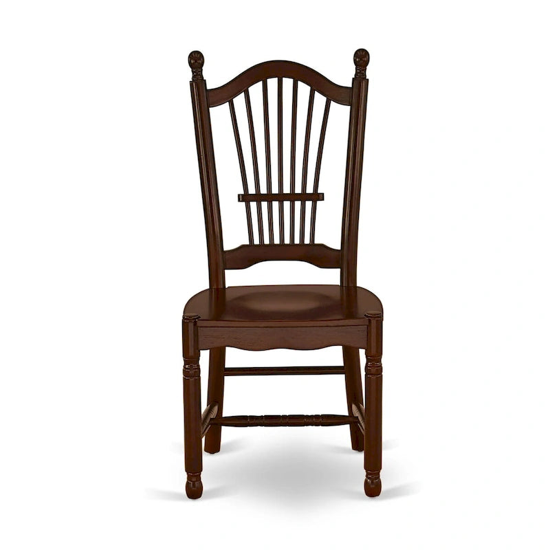 East West Furniture Dining Table Set- a Rectangle Kitchen Table and Dinette Chairs - Mahogany(Pieces Options)