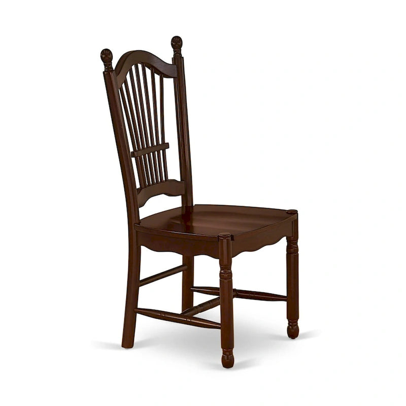 East West Furniture Dining Table Set- a Rectangle Kitchen Table and Dinette Chairs - Mahogany(Pieces Options)