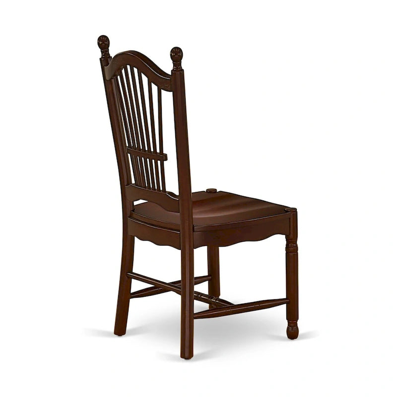 East West Furniture Dining Table Set- a Rectangle Kitchen Table and Dinette Chairs - Mahogany(Pieces Options)