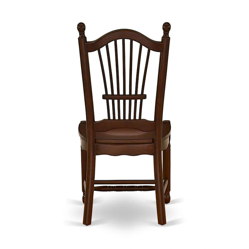 East West Furniture Dining Table Set- a Rectangle Kitchen Table and Dinette Chairs - Mahogany(Pieces Options)
