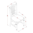 East West Furniture Dining Table Set- a Rectangle Kitchen Table and Dinette Chairs - Mahogany(Pieces Options)