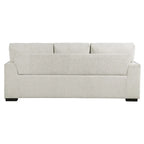 Meil 84 Inch Sofa, Beige Chenille, Nailhead Trim, Foam Cushions, Solid Wood