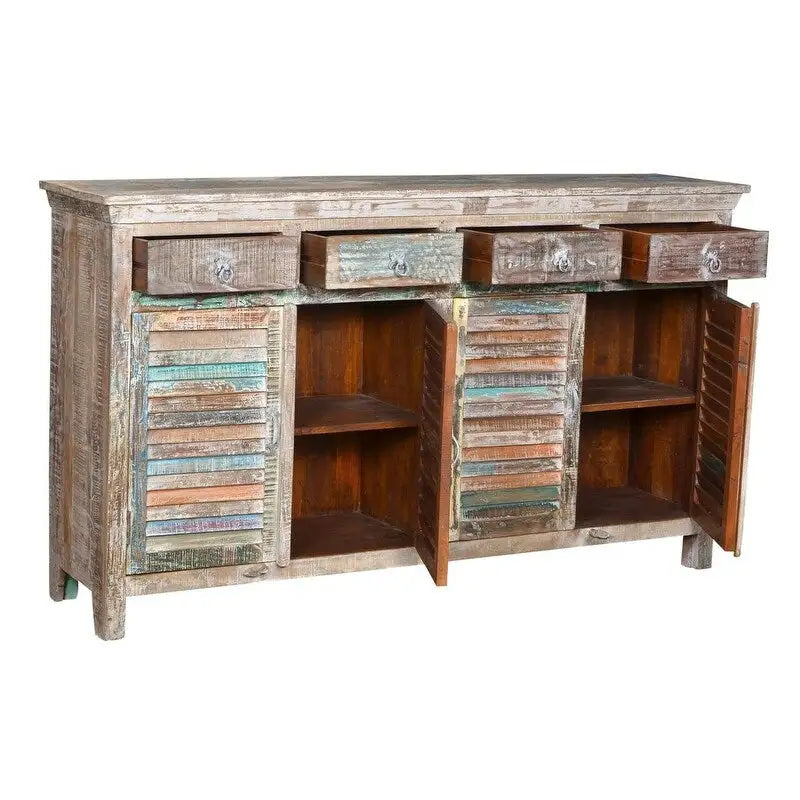 Lexington 4-Drawer 4-Door Shutter Sideboard, Vintage White