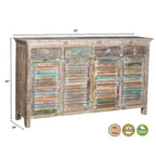 Lexington 4-Drawer 4-Door Shutter Sideboard, Vintage White