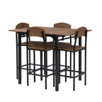 Farmhouse 5-piece Counter Height Drop Leaf Dining Table Set with Dining Chairs for 4