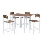 Farmhouse 5-piece Counter Height Drop Leaf Dining Table Set with Dining Chairs for 4