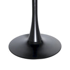 Bristol 36 Round Dining Table for 4 with MDF Top and Sleek Black Iron Base for Kitchen & Dining Room