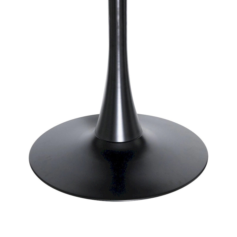 Bristol 36 Round Dining Table for 4 with MDF Top and Sleek Black Iron Base for Kitchen & Dining Room