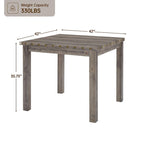 Morden Fort Farmhouse Style 5-piece Square Bar Table Set, 4 Upholstered Counter Stools with Bar Table Dining Set