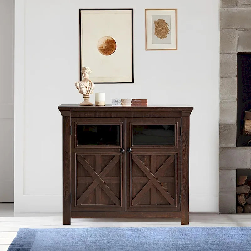 Roomfitters 2 Doors Cabinet Large Buffet Sideboard Cabinet, Bar Wine Cabinet, Coffee Bar Wine Bar Storage Cabinet