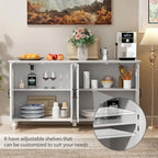 Sideboard Kitchen Buffet Coffee Bar Cabinet Accent Storage Cabinet Server Table
