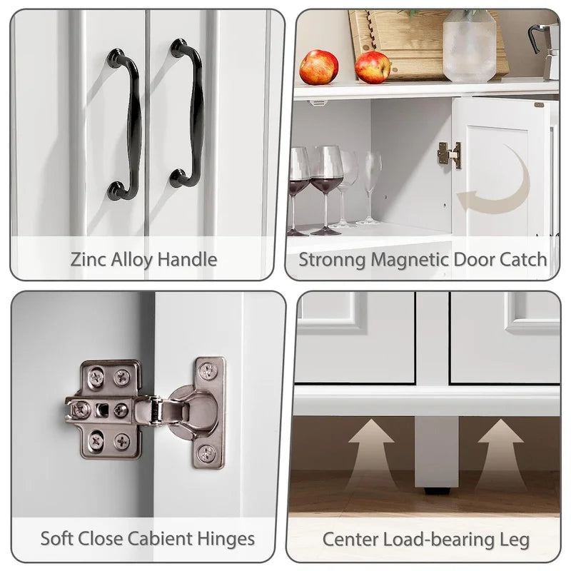 Sideboard Kitchen Buffet Coffee Bar Cabinet Accent Storage Cabinet Server Table