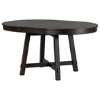 Farmhouse Round Extendable Dining Table with 16 Leaf Wood Kitchen Table